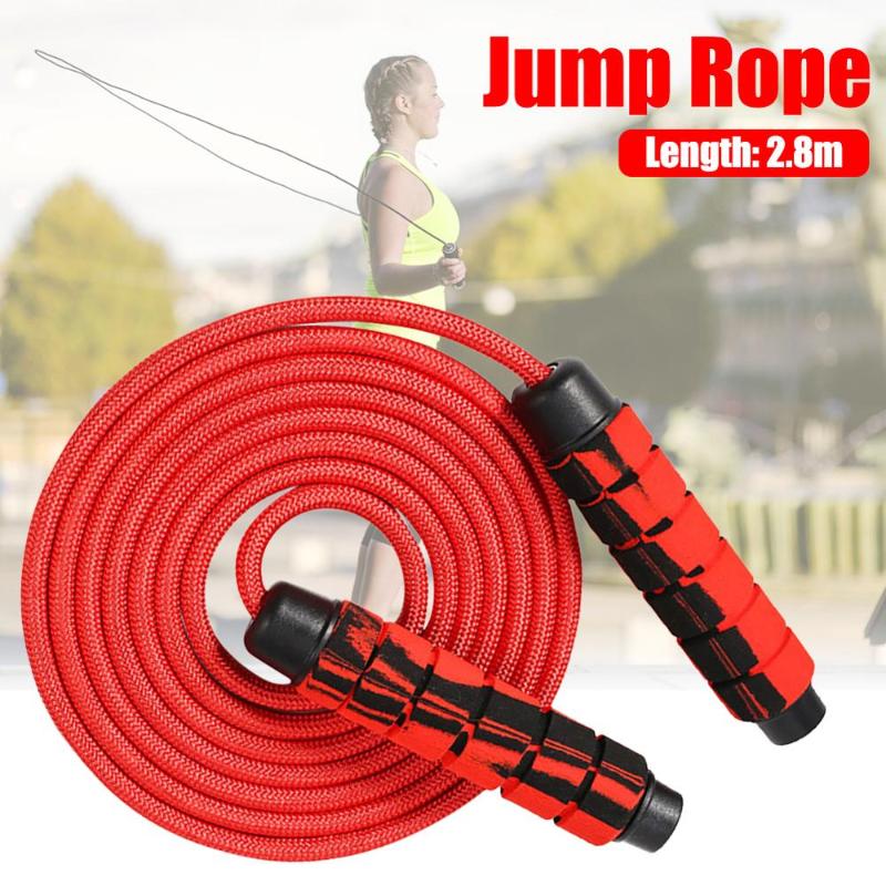 

2.8M Adjustable Jump Ropes Sports Fitness Counting Skip Rope Sponge Handle Skipping Wire Fitnesss Equipment