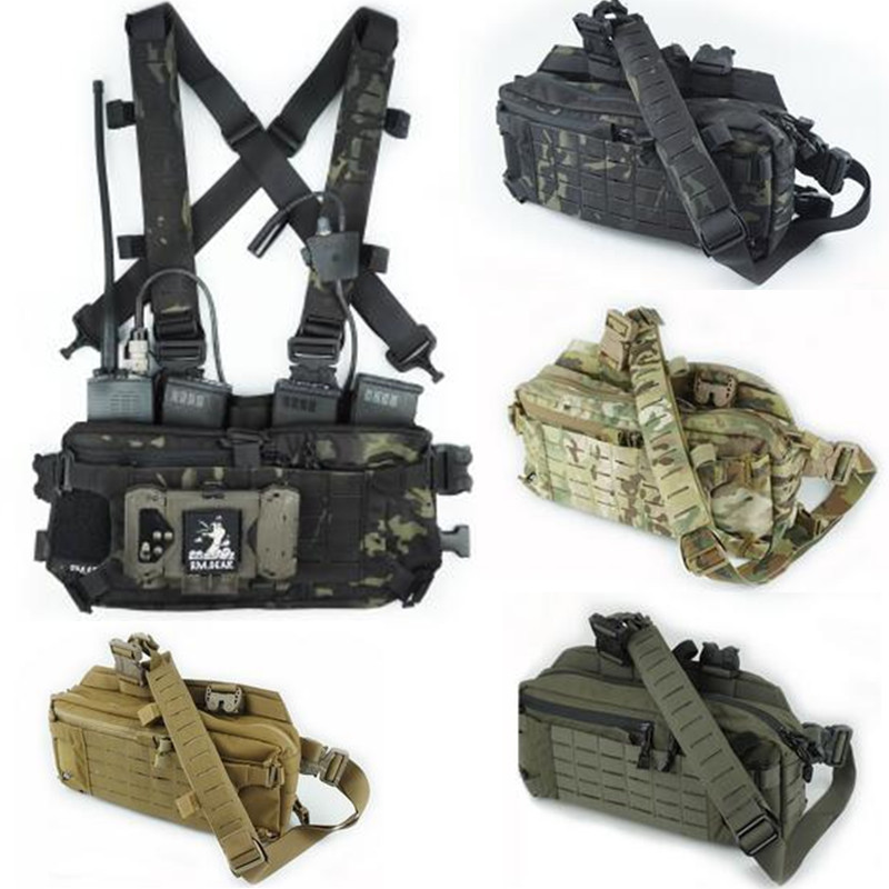 

DM Tactical Gear Chest Rigs Vest Multifunctional Bag, Mcbk