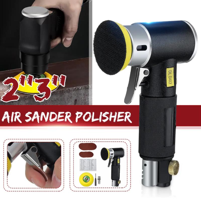 

Pneumatic Polisher 90 Degree Orbital Sanders Air Powered Tool With 2"3"inch Pad
