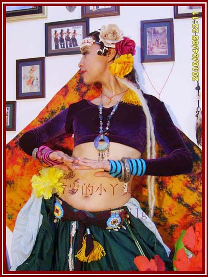 

velvet Fat Chance Tribal Choli belly dance long sleeve top FA01-07, Fa6