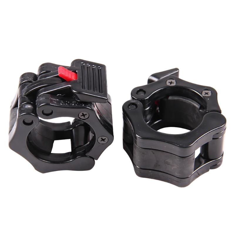 

Fitness 50mm A Pair ABS Lock Jaw Collar Training Muscle Clamp Bar Barbell Buckle Durable Cast Body Barbell Clamp Locks