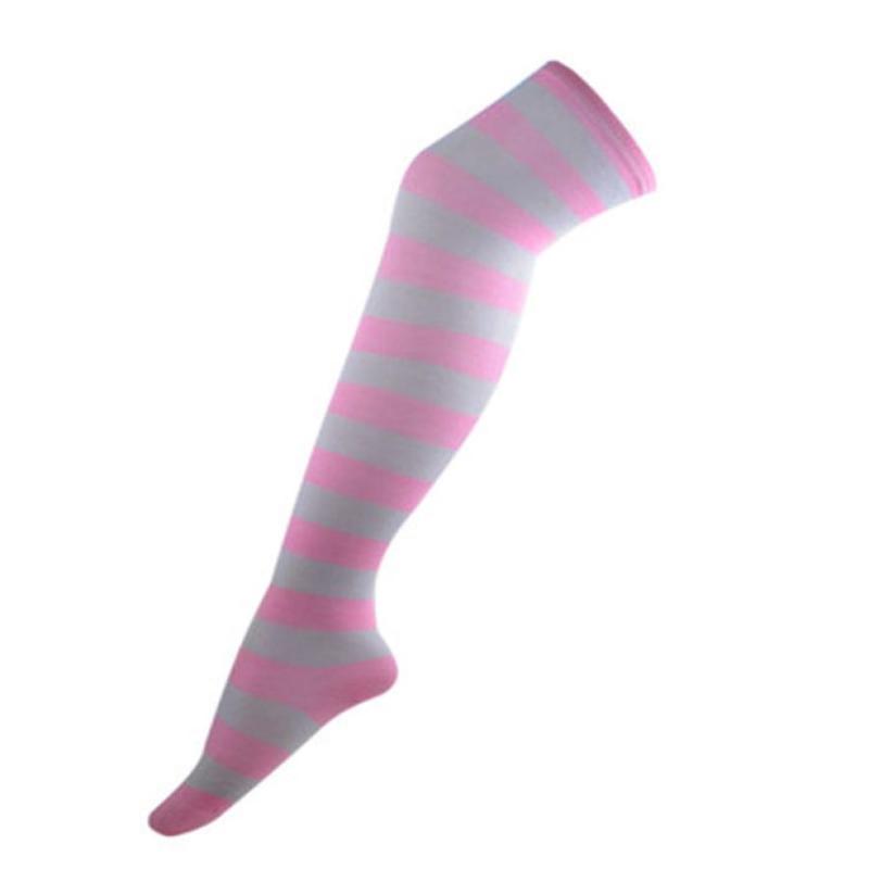 

New Women Girls Over Knee Socks High Long Striped Stocking 2020 Mujer Sport Sock Femme Soft Socking Meias meia socks May30, Green