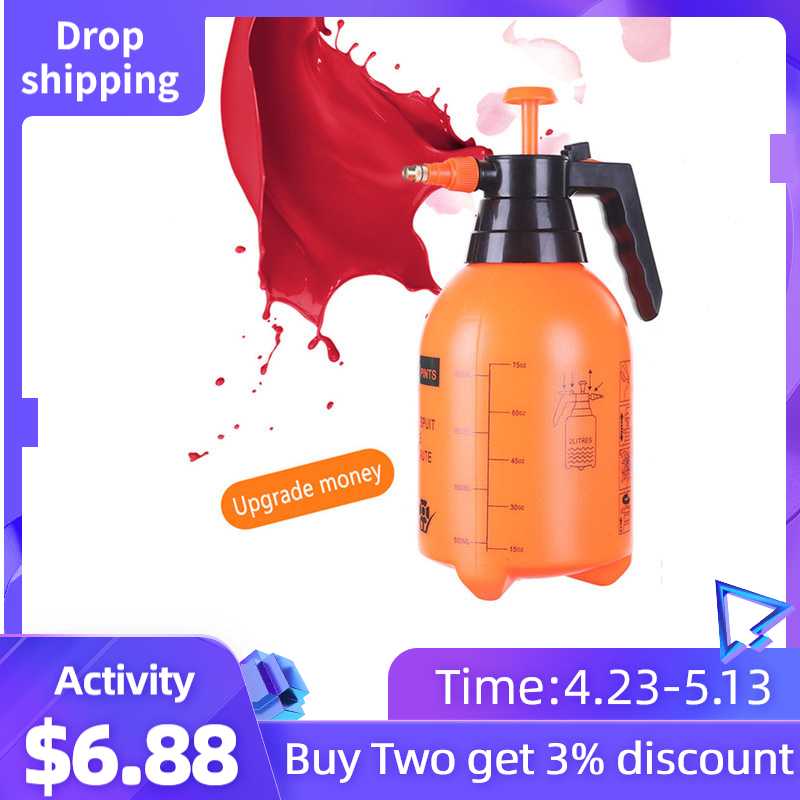 

Disinfection Water spray bottle Garden watering 2L Pneumatic Automatic Sprayer Orange Bottle Watering Pot Garden Sprinkler plant