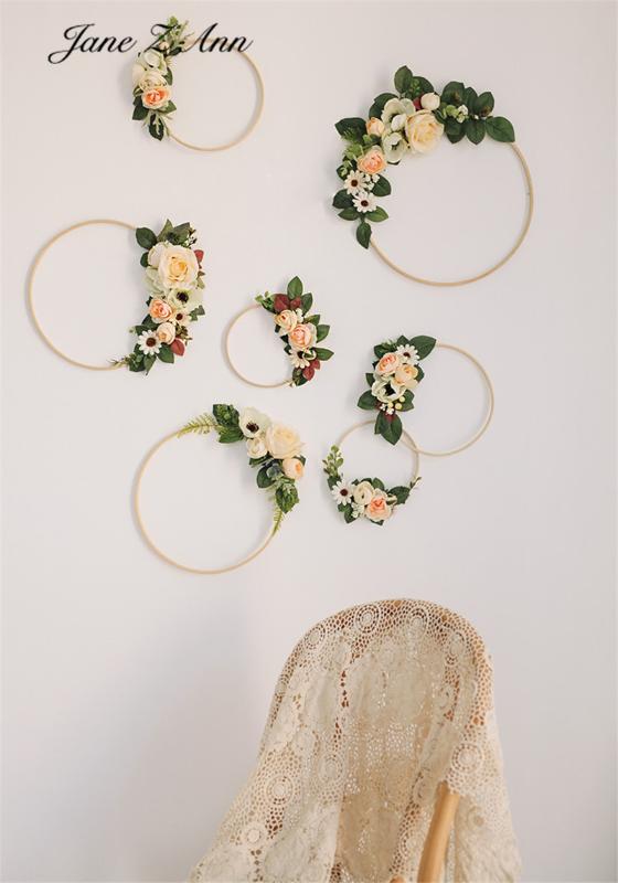 

INS Mori Wall Hanging Garland Birthday Decoration Green Vegetation n Door Ornaments Photography Prop Wedding Boquet Holder, 15cm