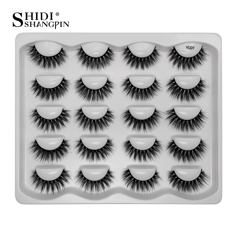 

SHIDISHANGPIN 10pairs 1 box eyelashes mink eyelashes natural 3d mink lashes false makeup bulk lashes maquiagem