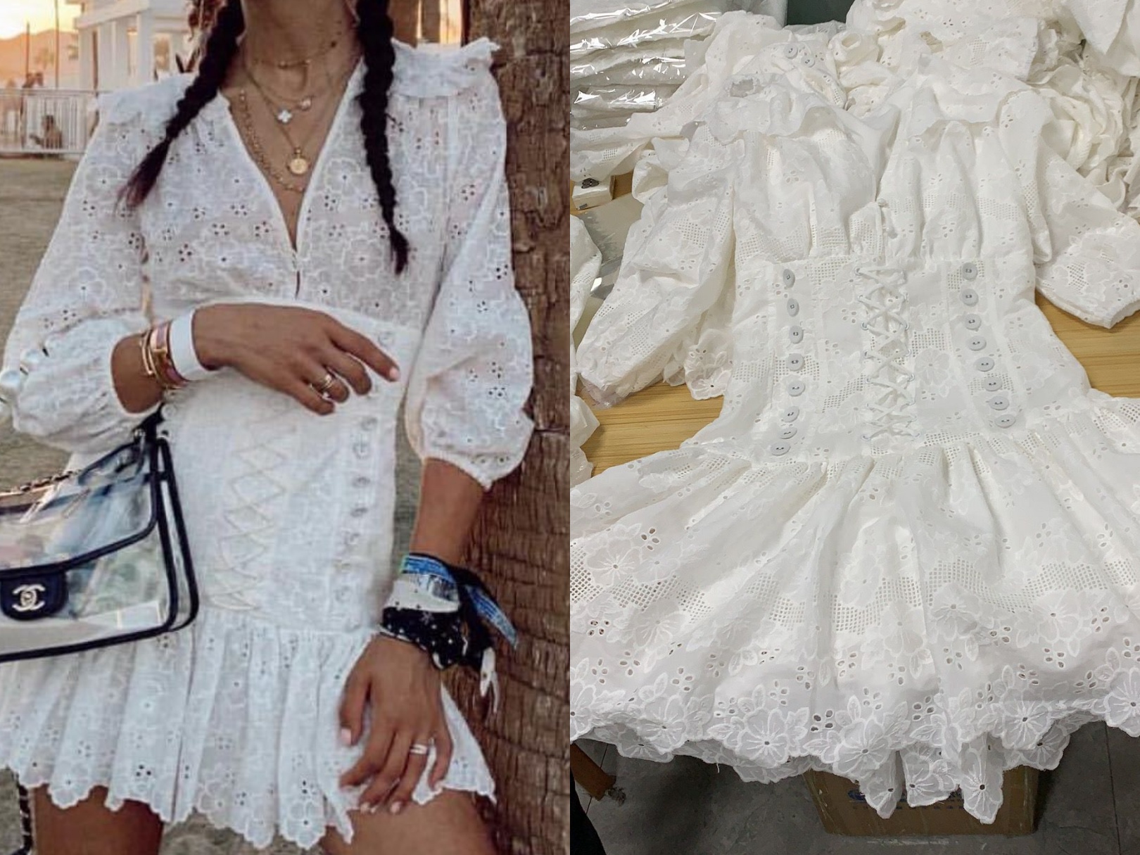 white short linen dress
