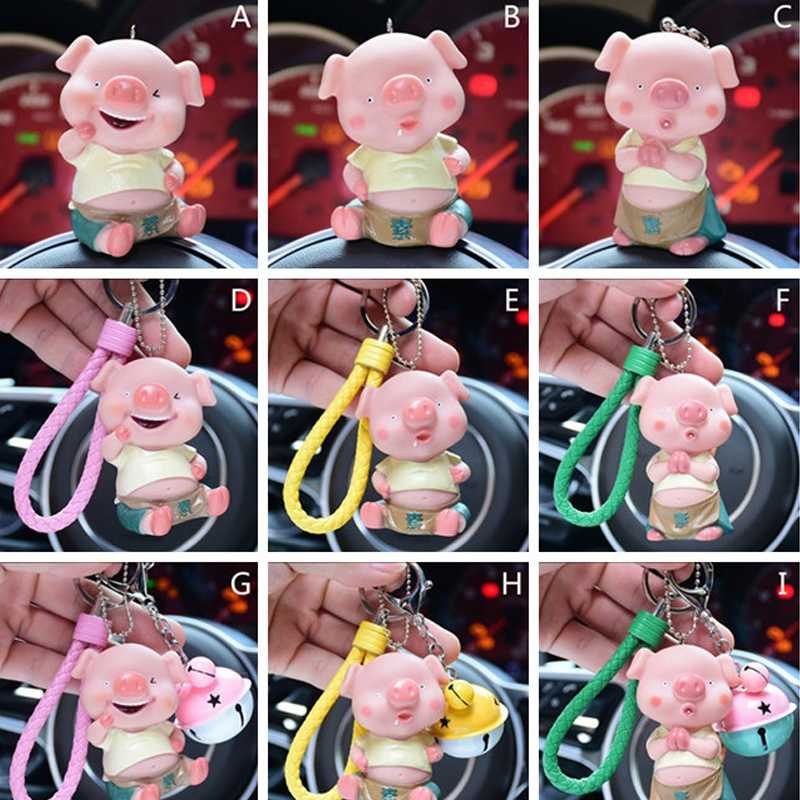 

Lovely Cute 3D Kiss Pig Keychain For Couple Keyring Gift For Lovers Women Favorite Car Key Holder Bag Accessories 12 Styles