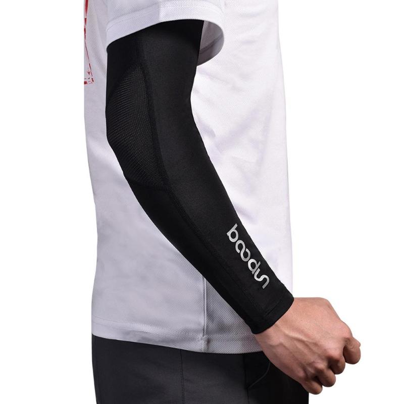 

Boodun 1 Pair Summer Outdoor Cycling Breathable UV Sun Protection Arm Sleeves Running Fishing Cycling Ski mangas para brazo, Black