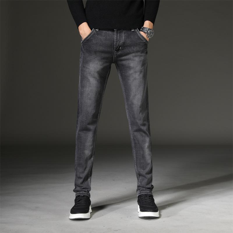 

New Arrivals Men's Fashion Jeans Ripped Denim Pants Stretch Motor Straight Vintage Trousers, Blue