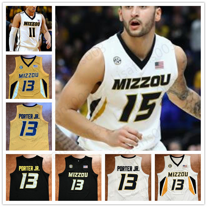 

Custom 13 Michael Porter Jr any Number and name Missouri Tigers Mizzou College Retro Basketball men youth women Stitched Jerseys, Yellow