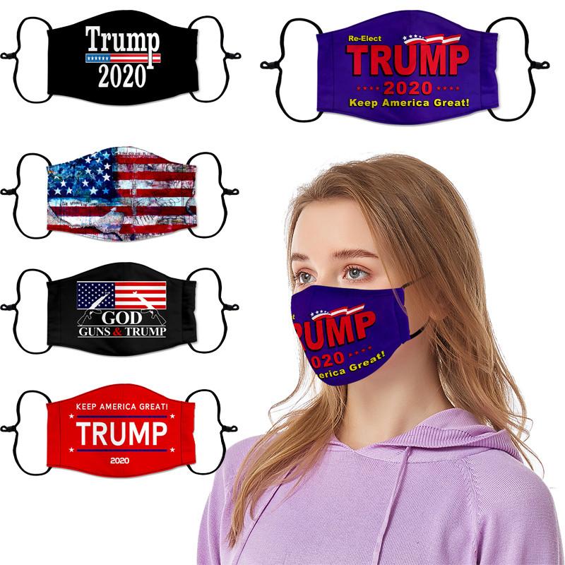 

US Stock Trump Face Masks American Election Supplies Dustproof Print Protective Make America Again Can Insert PM2.5 Filter Designer Masks