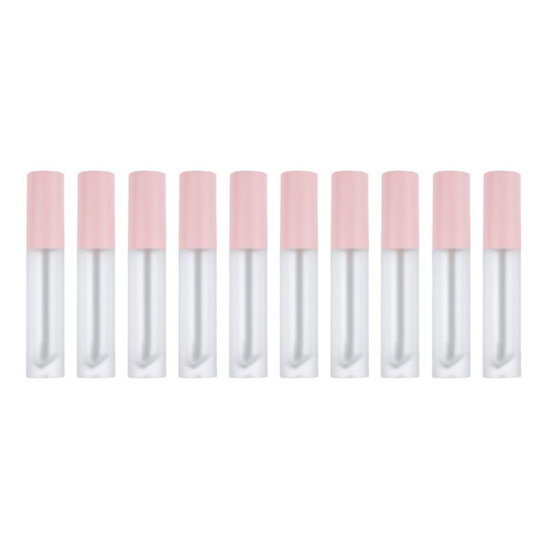 

10 Pcs/Set 5ml Plastic Empty Lip Gloss Tube Round Frosted Clear Lip Bottles Container Cosmetic Glaze Refillable Bottles