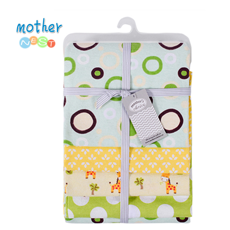 

4pcs/lot 4 Count Baby Newborn Flannel Receiving Blankets Muslin 100% Cotton Flannel Baby Swaddles Soft Newborns Blankets, It9175
