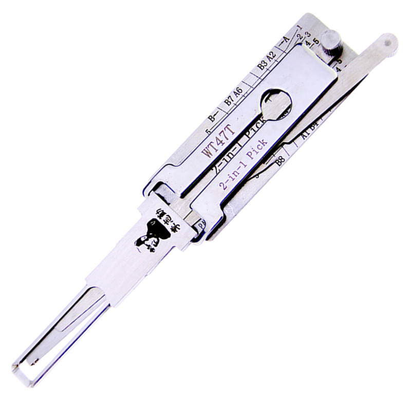 

Locksmith Supplies Lishi 2 In 1 WT47T Lock Pick and Decoder Together Auto Pick Sets Tools Used for SAAB
