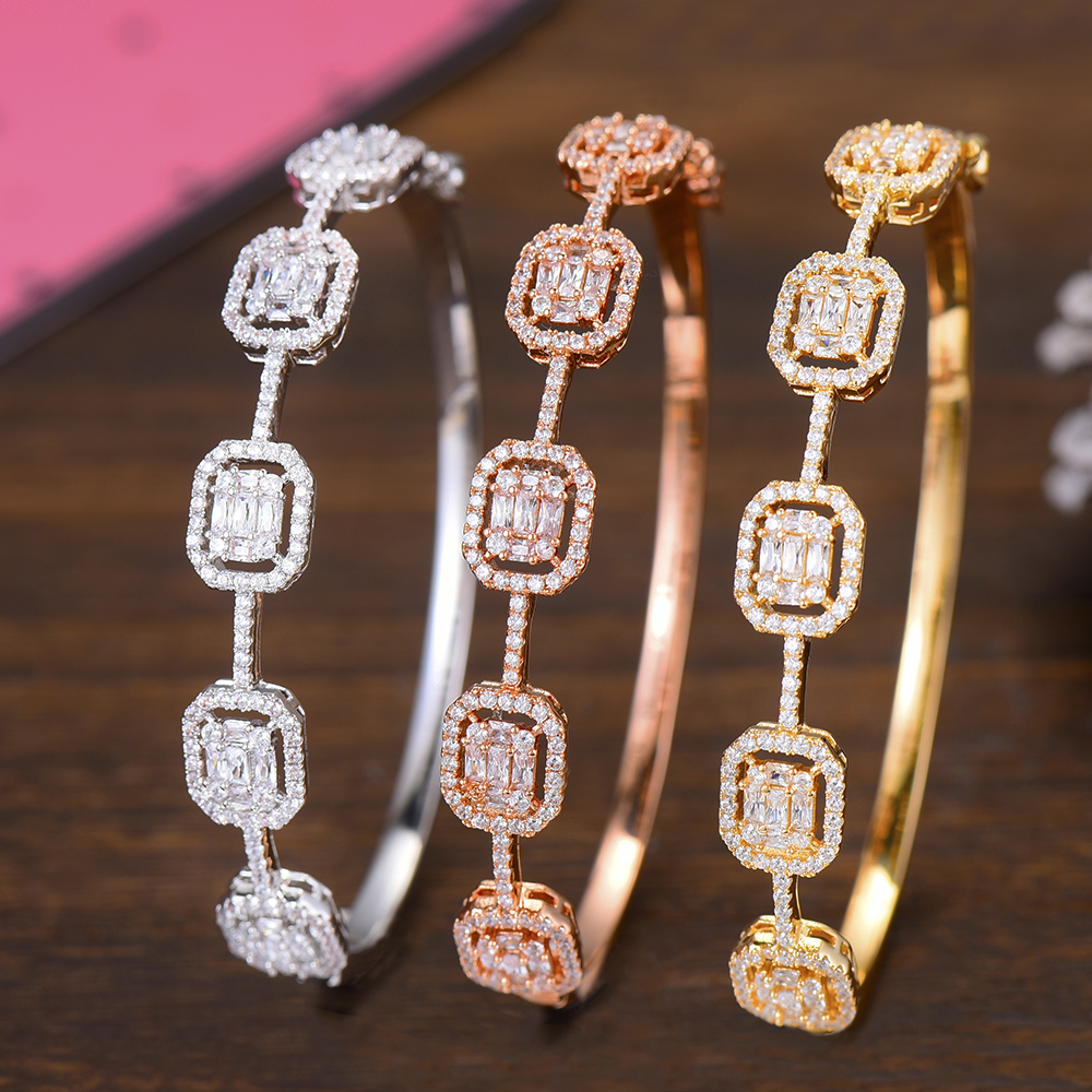 

GODKI Spring Trendy Luxury Stackable Statement Bangle For Women Wedding Full Cubic Zircon Crystal CZ Dubai Bracelets 2019 CX200729