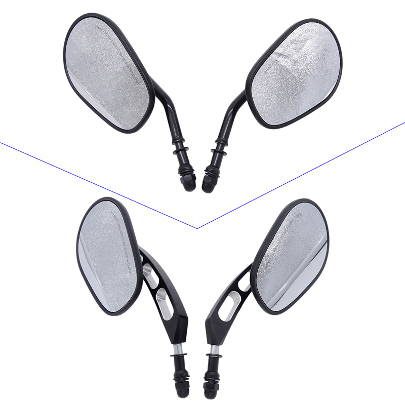 

2 Pcs Universal 8mm Motorcycle Rear View Side Mirrors For Touring Road King Street Glide Softail Fat Boy Iron 883