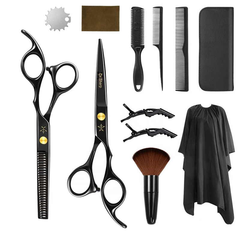 

Dr.Sharp Barber Hair cutting Scissor 6 inch Japan Hairdressing Scissors Professional Thinning Shears Set Hair Cutting Scissors