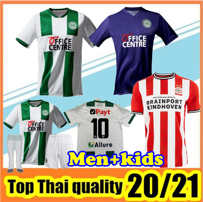 

2020/21 FC Groningen voetbalshirts robben home away soccer jerseys 2020 2021 Groningen Zeefuik Daishawn Redan football shirts adult kids kit, Black;yellow