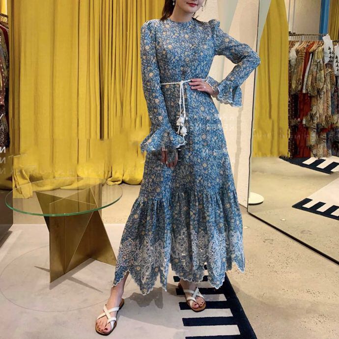 

XZ700449 High quality New Fashion Women 2020 Autumn Dress European Design party style dress, As pic