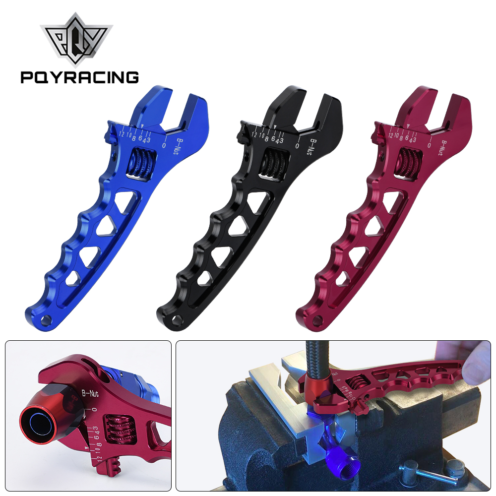 

PQY - Adjustable AN 3 4 6 8 10 12 Aluminum WRENCH HOSE Fitting tool aluminum spanner AN3-AN12 PQY-SLW0601
