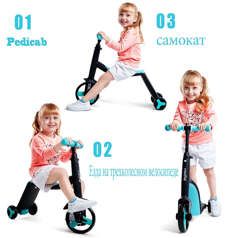 

Nadle Children's scooter, tricycle, toy for car, folding, for traveling, suitable children over 3 years old