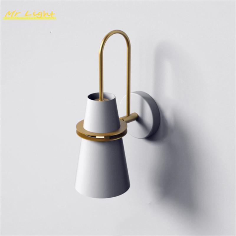

Nordic Iron LED Wall Lamp Modern Wall Sconce Light Fixtures Bedroom Bedside Lamps Loft Industrial Deco Lights Lighting