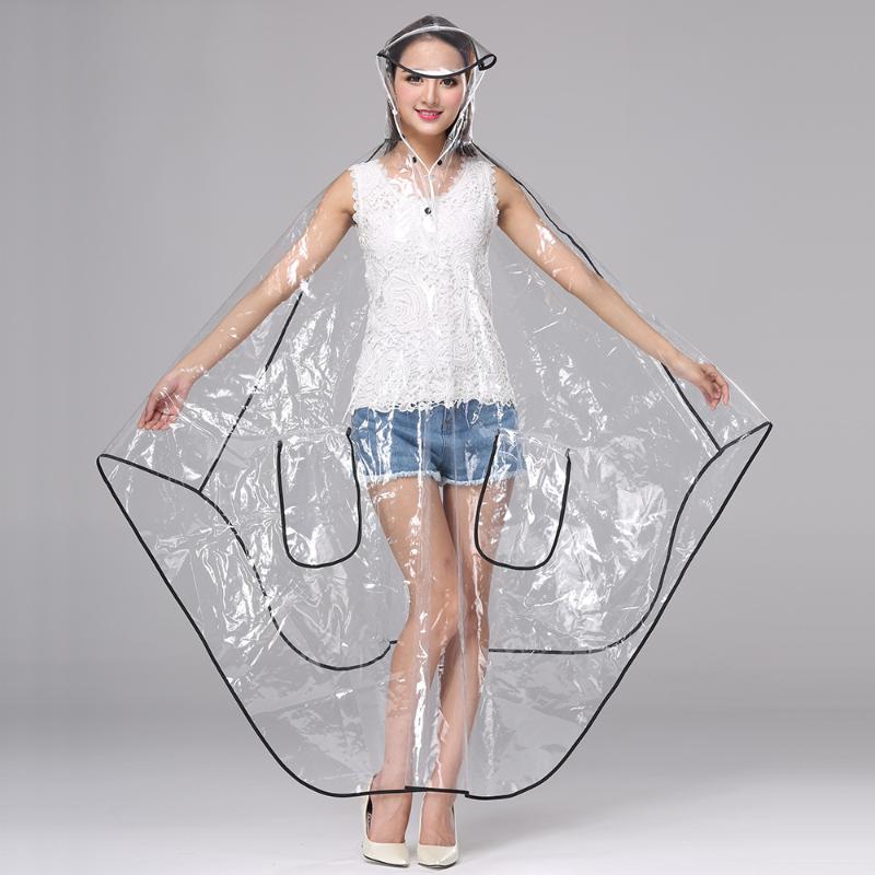 

Transparent Motorcycle Rainwear Poncho Women Waterproof Plastic Raincoat Men Reusable Impermeable Veste Pluie Raincoat EB50YY