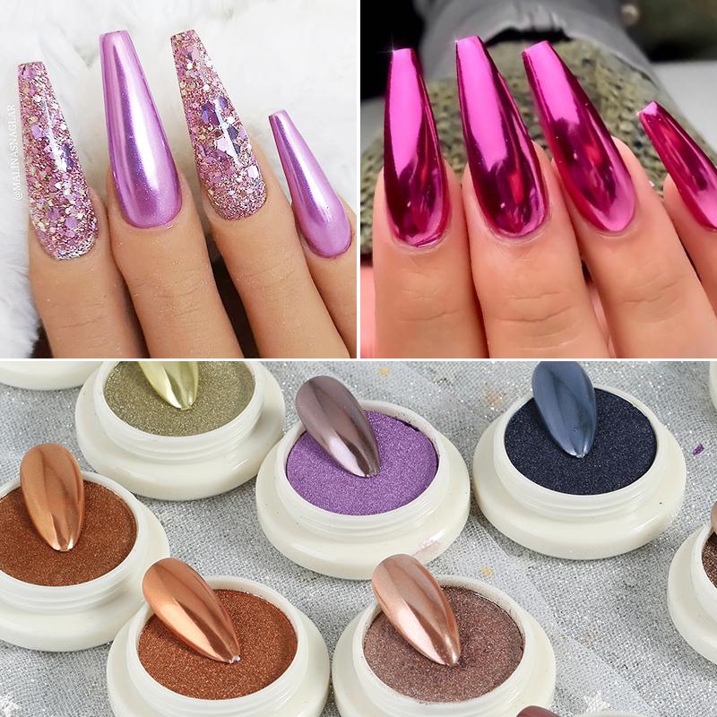 

MAD DOLL Nail Art Solid Magic Chameleon Nail Glitter Powder Decoration Holo Pigment Decorations DIY Manicures