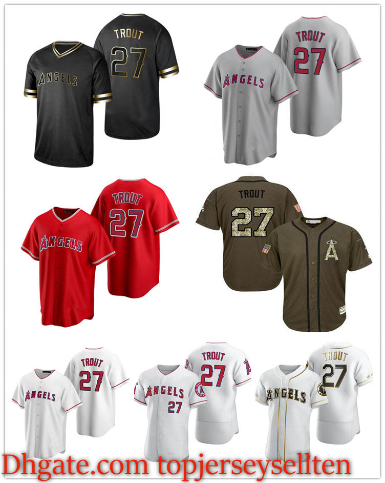 

Los Angeles Angels MEN WOMEN YOUTH 27 Mike Trout 2020 Authentic baseball Jersey, Black