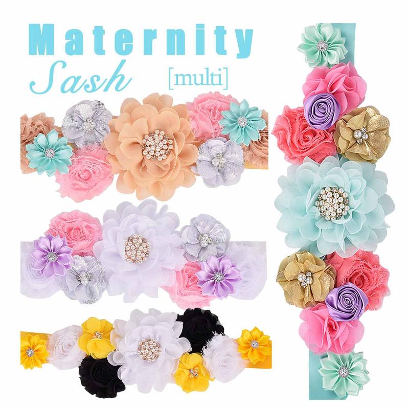 

Hot Selling Pregnant Women Photo Belt Photographic Prop Bride Formal Dress Flower Belt Girdle, Style1