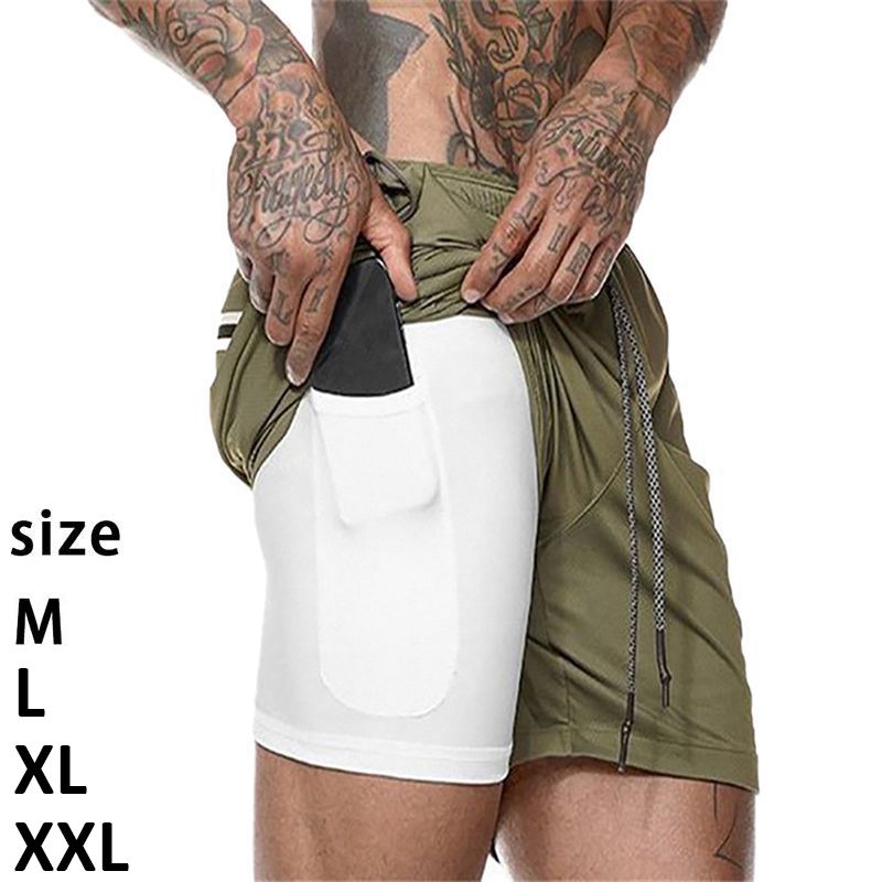 

Men's Running Shorts Mens Sports Shorts Quick Drying Training Exercise Jogging Gyms Men with Built-in pocket Liner, Black