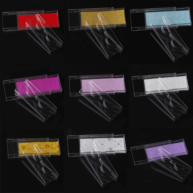 

Wholesale Eyelash Packaging Box Lash Boxes Packaging Mink Lash Case Acrylic sliding plastic clear Empty case holder tray