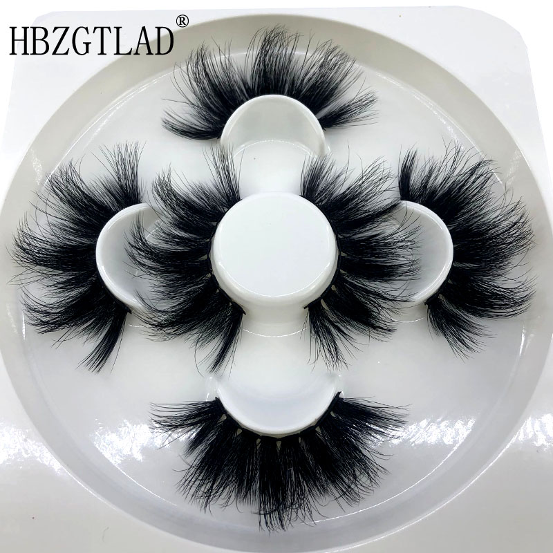 

2020 New 25mm 3D Faux Mink Hair Cross False Eyelashes 3 Pairs Long Eye Lashes Handmade Thick Makeup Beauty Extension Tools