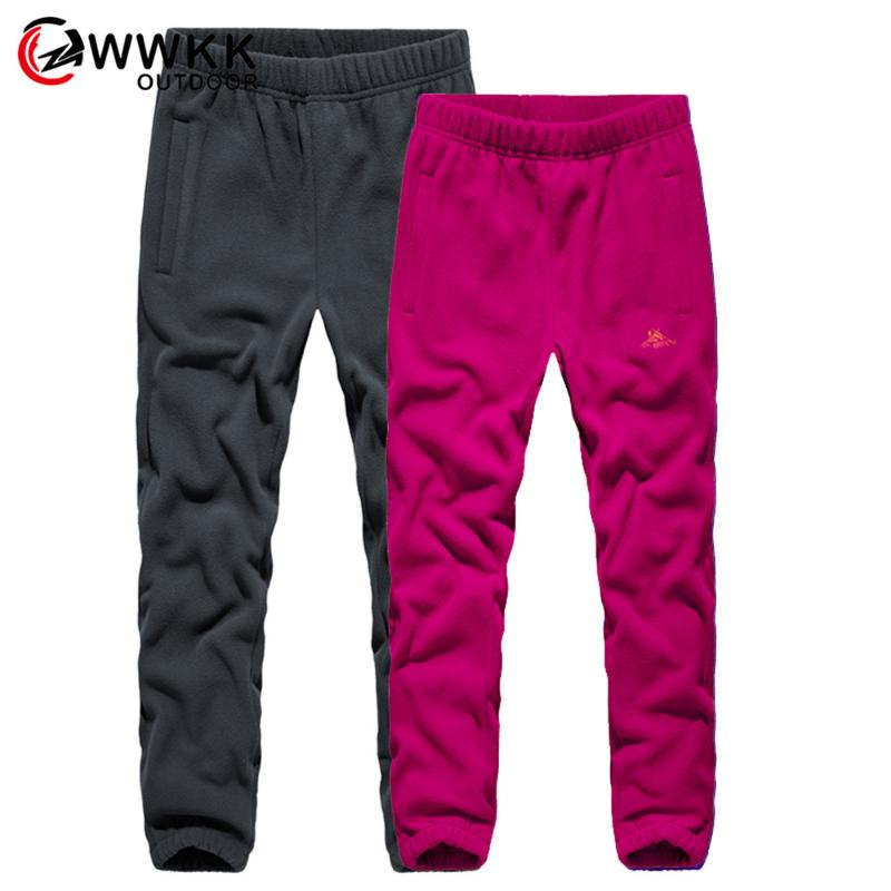 

WWKK Winter Spring Warm Fleece Pants Men Women Outdoor Camping Fishing Sport Ultralight Trousers Camping Detachable Hiking Pants, Green(men)