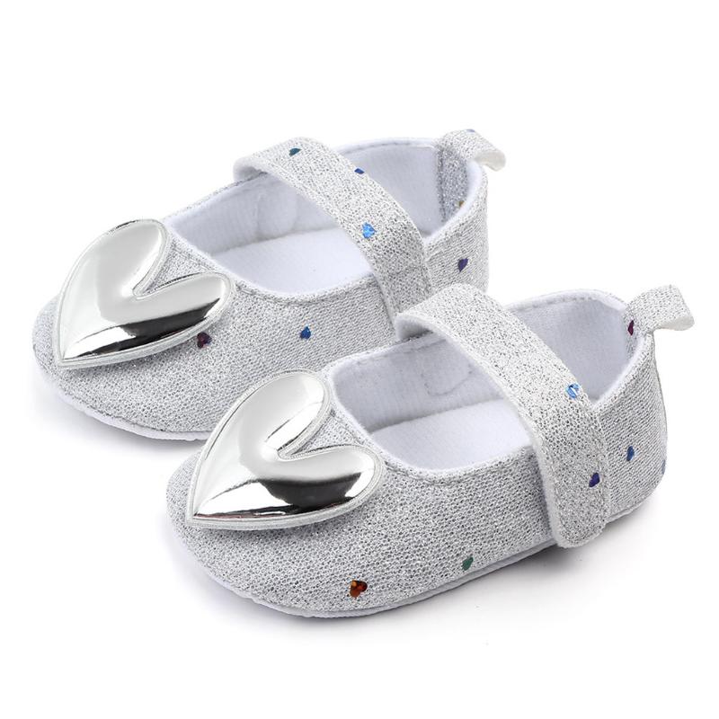 

#45 Newborn Baby Shoes For Girls Fashion Infant Girls Indoor Soft-soled Heart-shaped Princess Shoes Baby Walking Crib Shoe