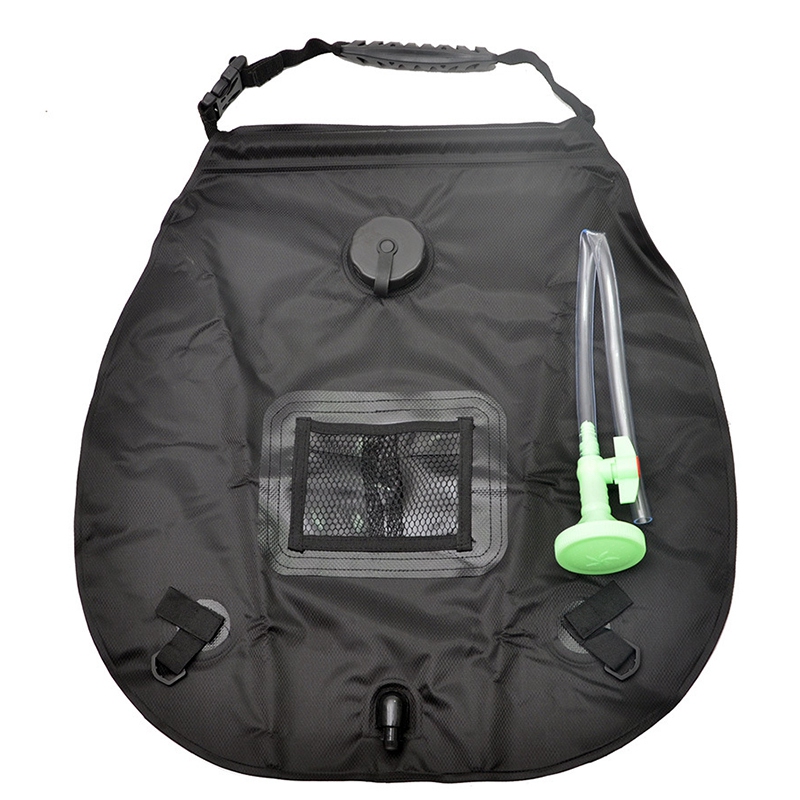 

Outdoor Camping Shower Bag 20L Solar Shower Bag for Outdoor Traveling Hiking Summer Black