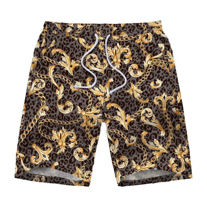 

Feitong Summer Men's Swimming Hot Shorts Floral Printed Beach Work Men Board Short Trouser Casual Shorts Pants Bathing Trunks, Black