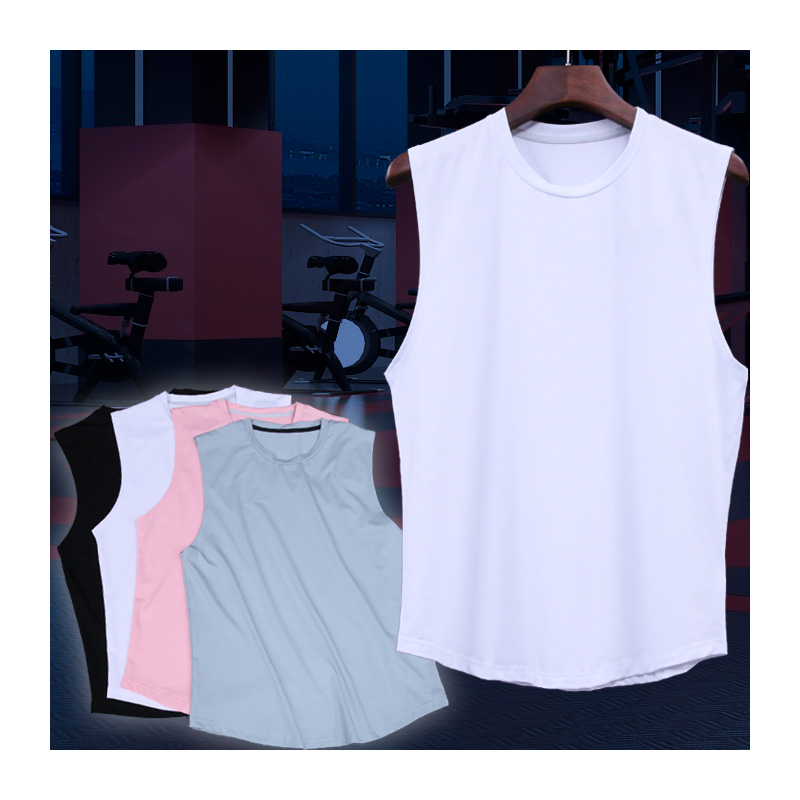 

Mens Fitness Vests Loose Gym Bodybuilding Sport Sleeveless Casual Soild Color Male Cotton Running Vest Training Tank Top, Black