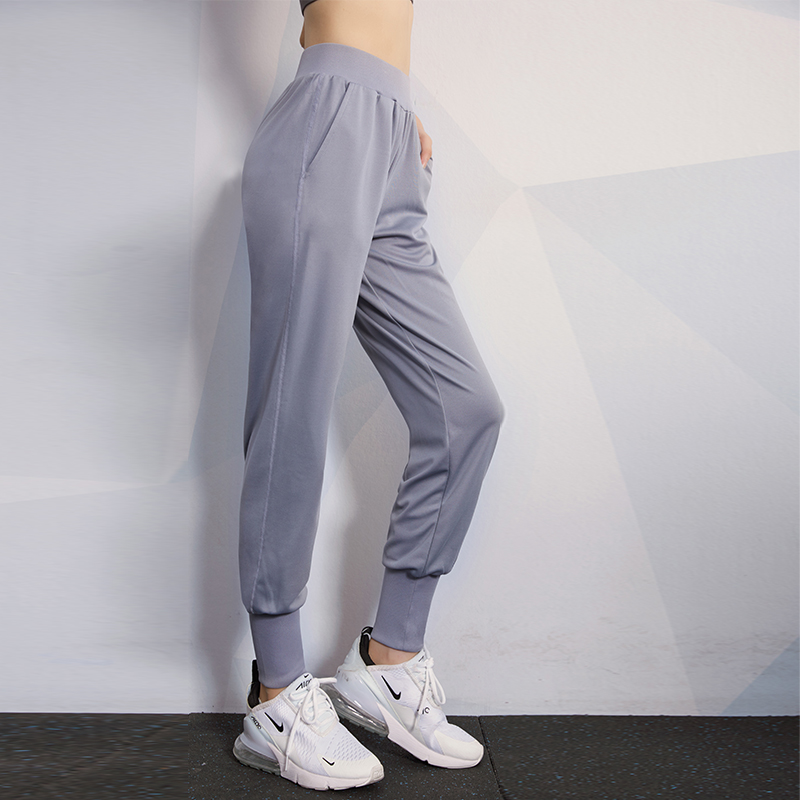 

Women' Elastic Waist Running Pants Solid Slacks Loose Thin Sports Trousers for Basketball Training Fitness, Fbf9443