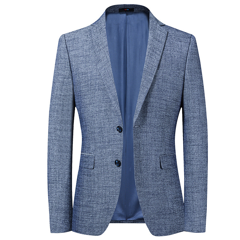 

2020 Men's Spring New Model Blue Suit Youth Slim Casual Double Buckle blazer