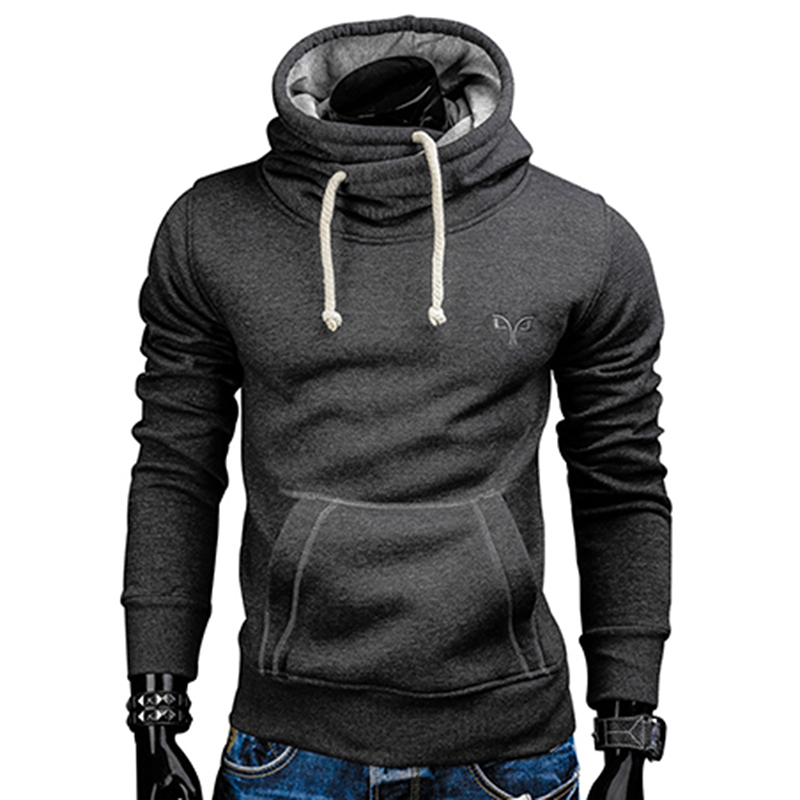 

New Autumn men' Sportswear Drawstring Sportswear men' Sweat Wear Pocket Running Jacket Hooded Pullover, Dark gray