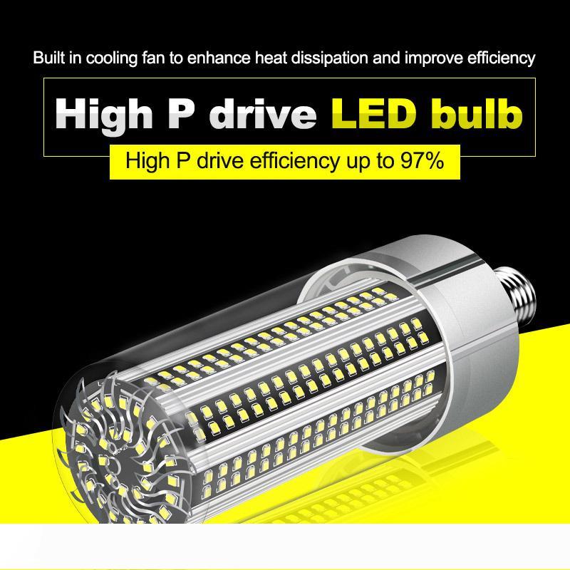 

Big Power For Outdoor Playground Warehouse LED E27 Corn Bulb 80W-200W LED Lamp Lighting 110V 220V E39 E40 Smart IC Super Bright MS006