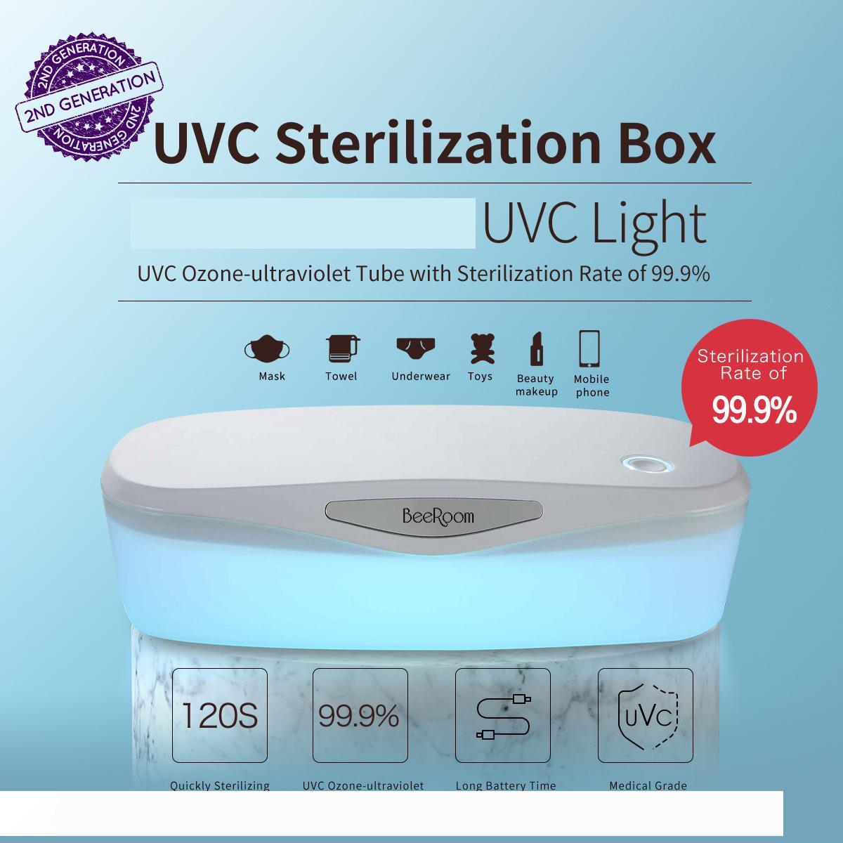 

Portable Mobile Phone Sterilizer UV Sterilization Box UVC Ozone-ultraviolet Tube UVC Light for Toys Cell Phone UV Sanitizer