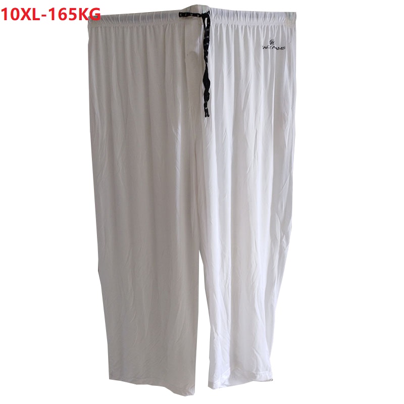 

summer men sports pants thin Breathable plus size 8XL 9XL 10XL oversize man home Straight Stretch pants big sales cheap white 70