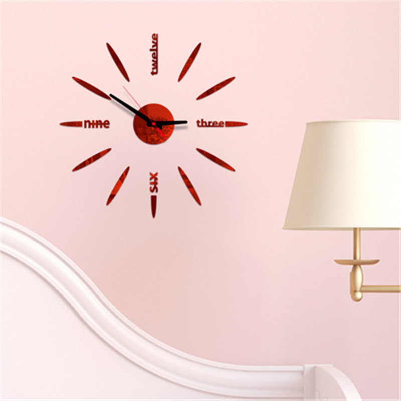 

New Wall Clock Clocks Watch Stickers Diy 3d Acrylic Mirror Home Decoration Quartz Balcony/courtyard Needle Modern Hot