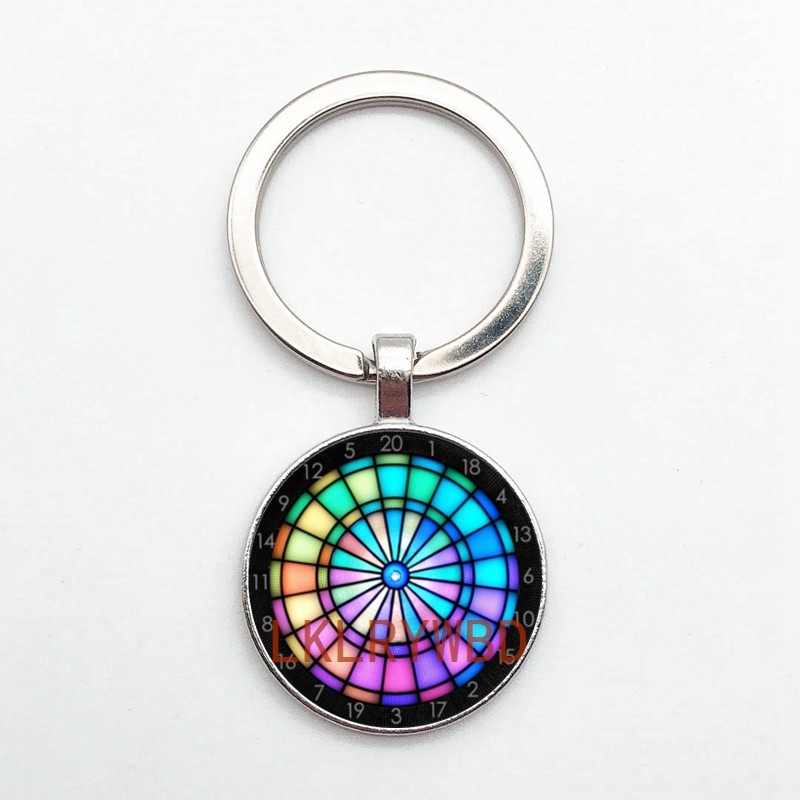 Fashion New Dart Target Pendant Keychain, Digital Target Keychain, Car