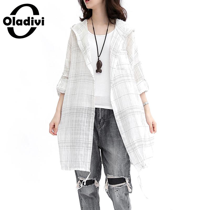 

Oladivi Plus Size Women Summer Blouse Shirts Long Top Kimono Cardigan Beach Thin Outerwear Summer Sun Protection Covers Blusas, Blue