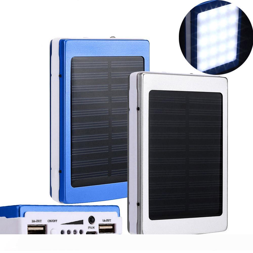 

30000 mah Solar Charger and Battery 30000mAh Solar Panel Dual UAB Charging Ports portable power bank with LED Light for All Cell Phone
