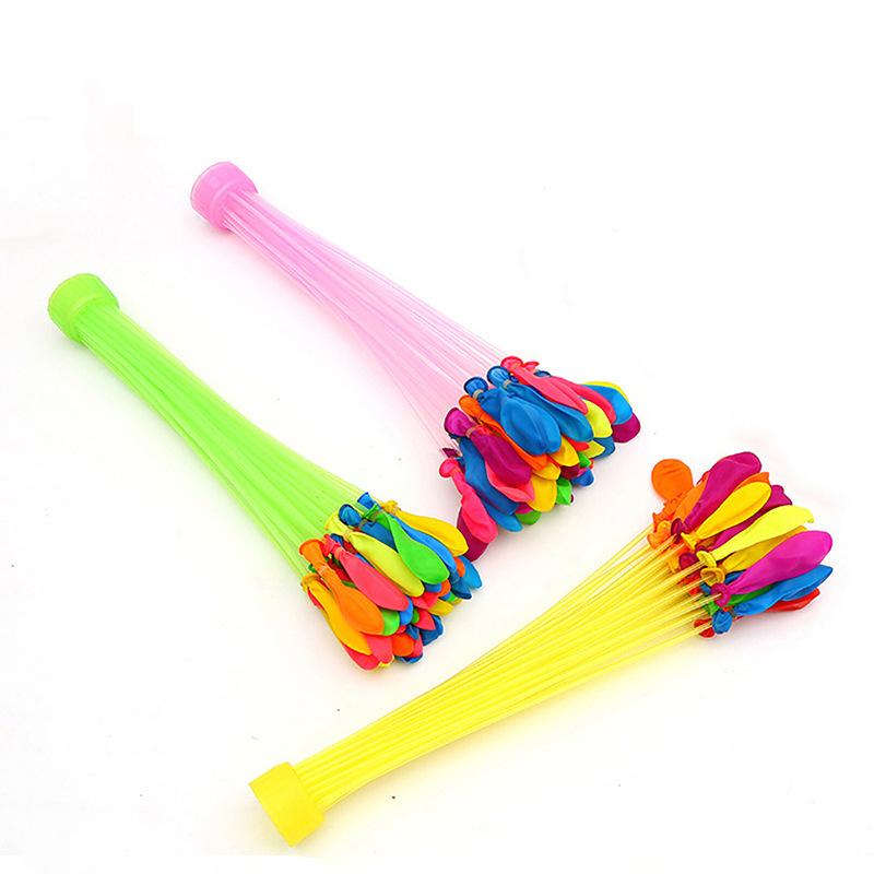 

111pcs Waters Balloons Summer Outdoor Party Toy Rapid Injection Water Balloon Bombs Novelty Gag Toys For Children DHL 06, Multicolor