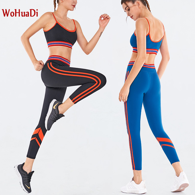

2020 Sexy Seamless Yoga Set Women Tracksuit Gym Leggings Sports Bra Push Up Workout Sports Suits Fitness Clothing Dropshipping, Black
